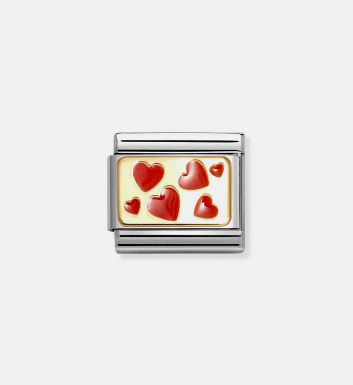 Composable Classic Link Red Hearts Charm