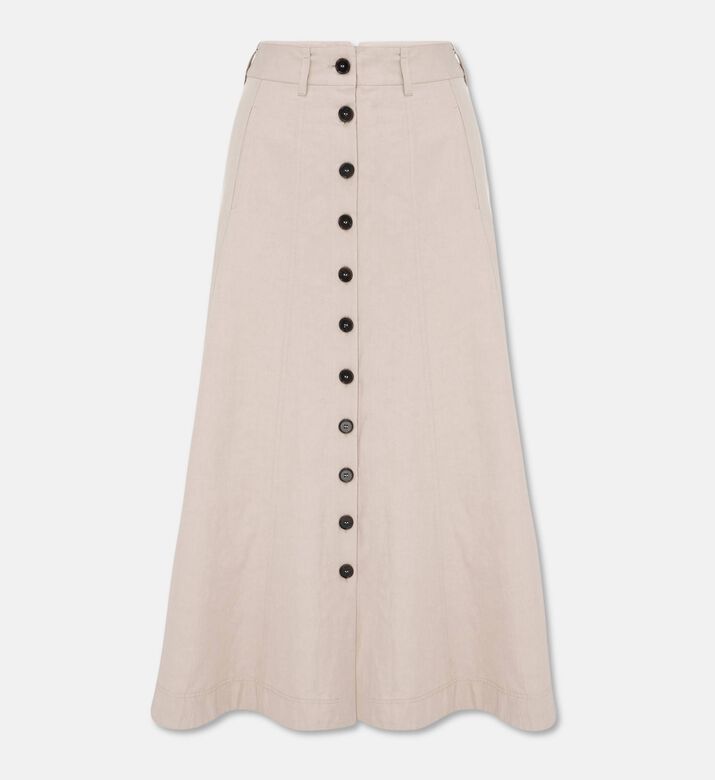Carter and White Paulina Buttoned Down Maxi Skirt, Packshot View