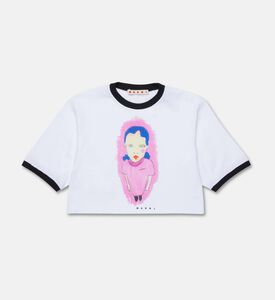 Marni Character-print Contrast Ribbing T-shirt, Packshot View