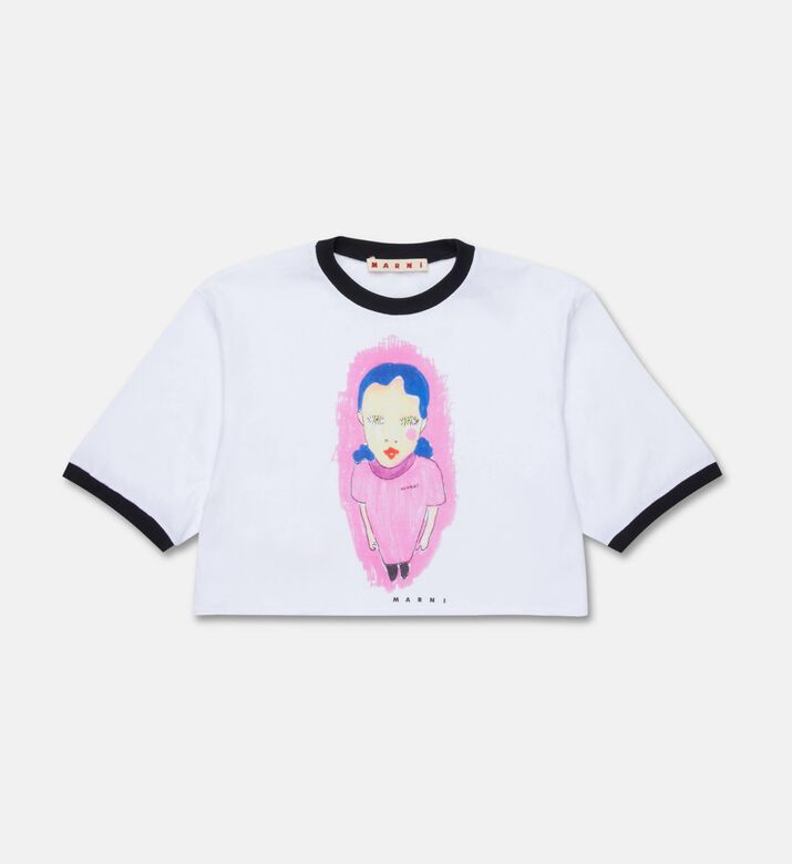 Marni Character-print Contrast Ribbing T-shirt, Packshot View