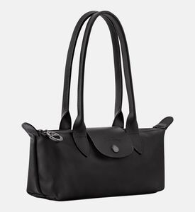 Longchamp Compact Leather Shoulder Bag, Black, Packshot View