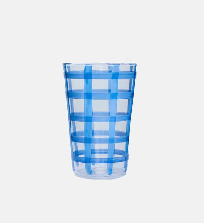 Glass Grid Design Tumbler