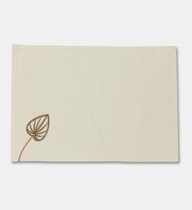 Home Deco and More Leaf Embroidered Table Mat, Packshot View