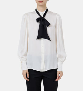 Neck Tie Puffy Sleeve Blouse Neck Tie Puffy Sleeve Blouse