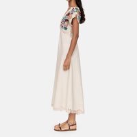 Katharine Floral-embroidery Midi Dress