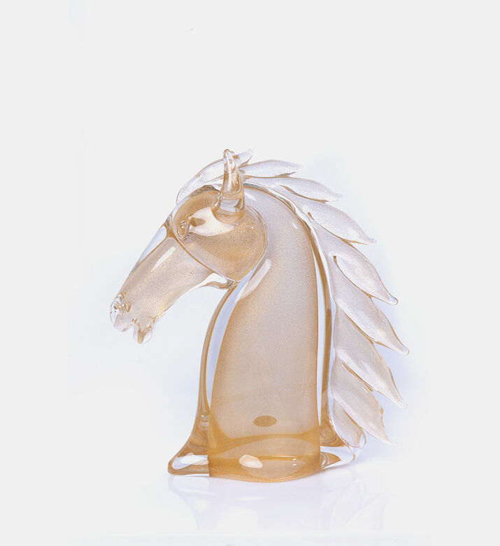 Horse Head Crystal Sculpture