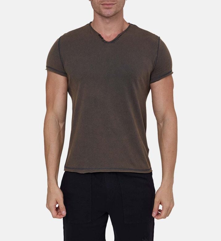 Monastir Cotton V-neck Top