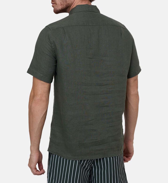 Linen Short-sleeve Classic-fit Shirt