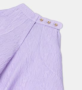 Wide-leg Button Closure Shorts