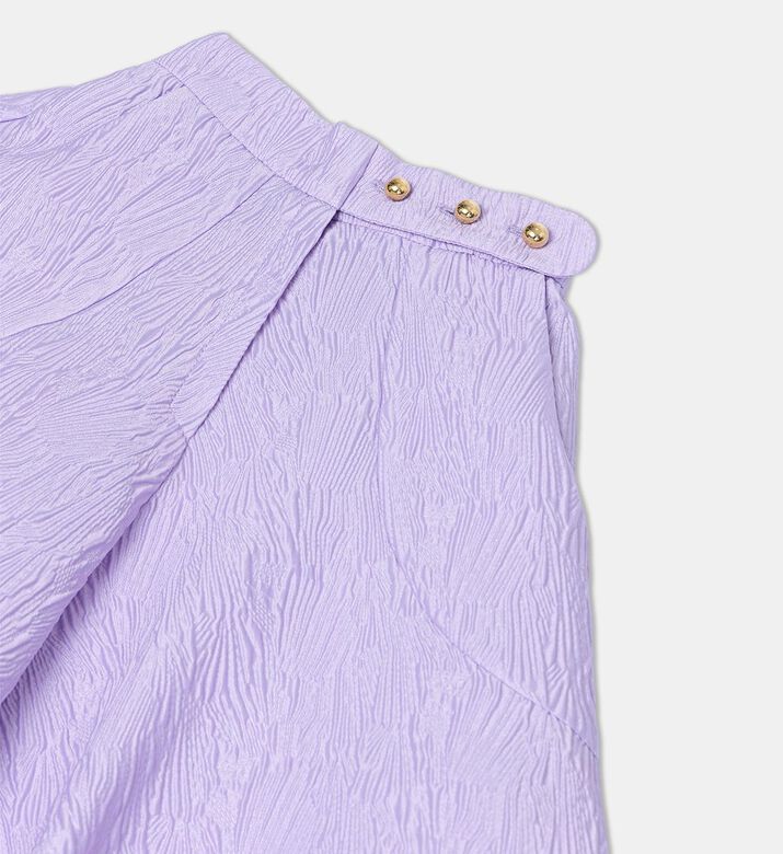 Wide-leg Button Closure Shorts