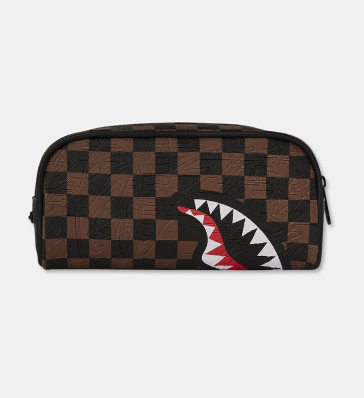 Sprayground Checkered Pattern Pencil Bag, Packshot View