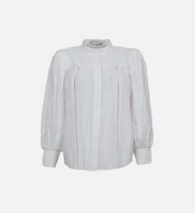 Band Collar Cotton Shirt