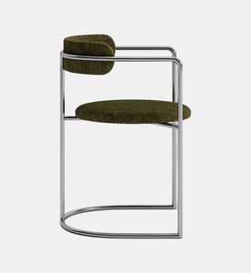 Home Deco and More Stainless Steel Round-seat Chair, Green, Packshot View