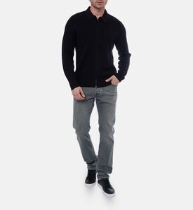 جينز مستقيم بساق بتأثير باهت