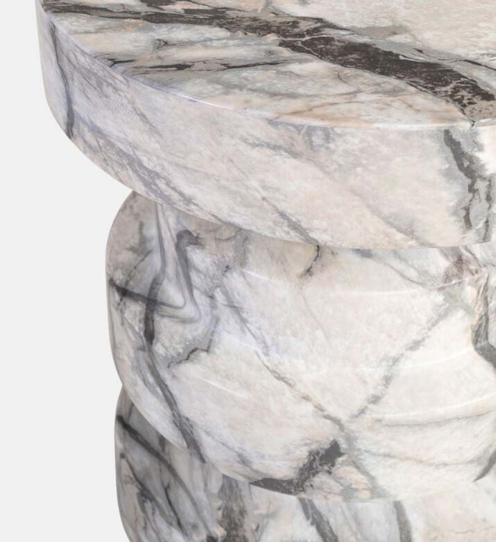 Versmissen Spindle Concrete Marbled Stool, Packshot View