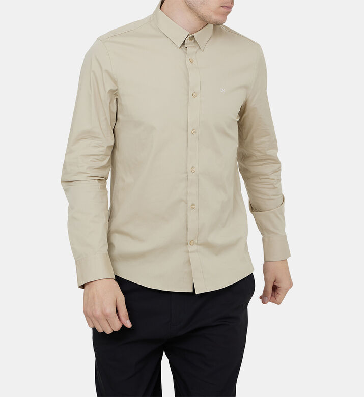 Slim Cotton Poplin Stretch Shirt