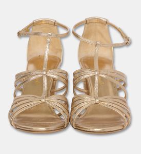 Luisa Spagnoli Metallic Open-toe Heels, Packshot View