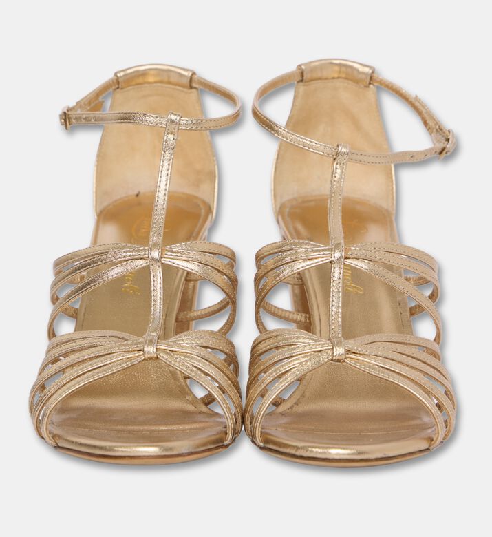 Luisa Spagnoli Metallic Open-toe Heels, Packshot View