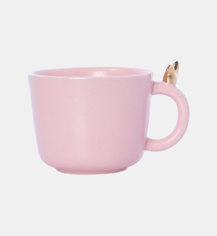 Home Deco and More Bird Coll 4-piece Tea Cup Saucer Set, Pink, Packshot View