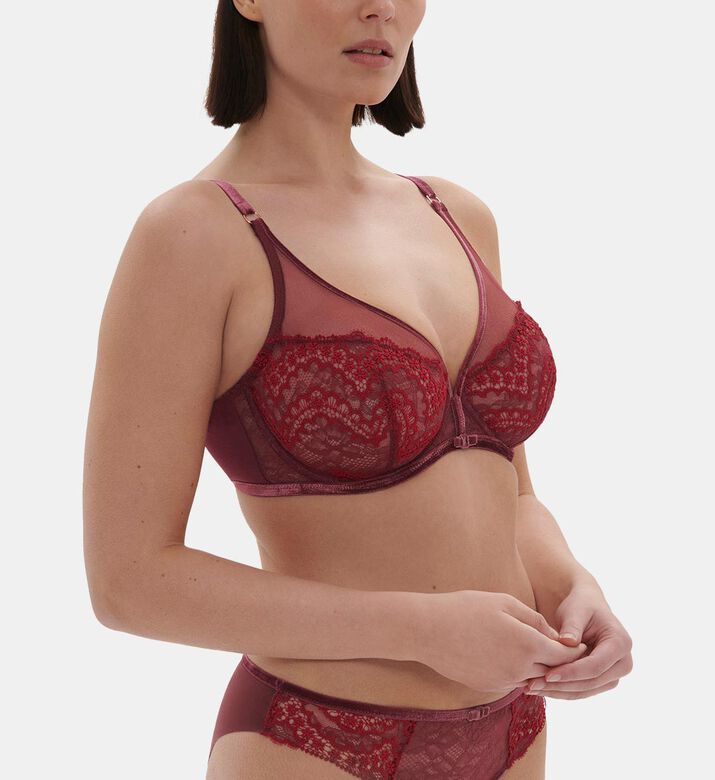 Scenario Embroidered Plunge Full-cup Bra