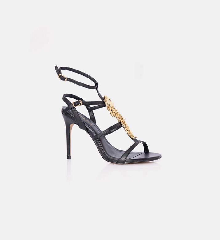 Fish-detail Stiletto Sandals