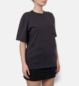 Ganni Rhinestones-embellished Crewneck T-shirt, Model View