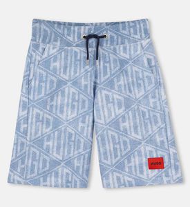Cotton Blend Logo-print Shorts