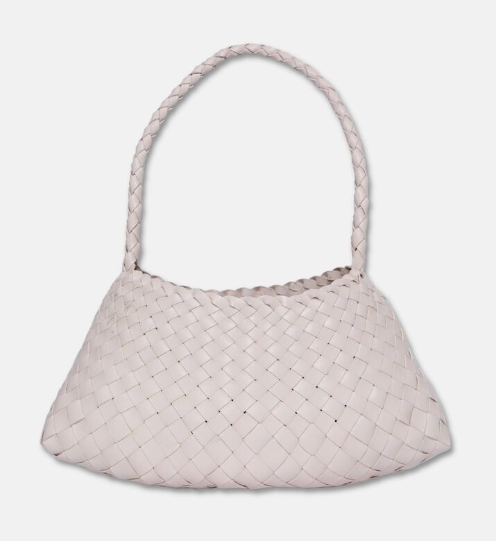Dragon Diffusion Rosanna Woven Leather Baguette Bag, Beige, Packshot View