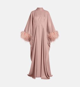 Fatma Feather-trimmed Kaftan