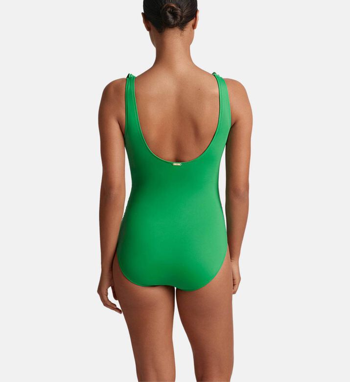 بدلة سباحة بياقة في بقطعة واحدة مكشكشة