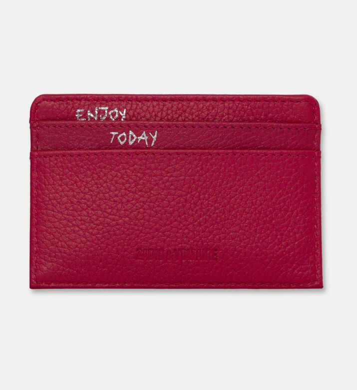 Zadig et Voltaire Zv Grained Leather Card Holder, Packshot View