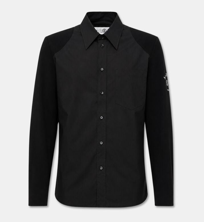 MM6 Panelled Long-sleeve Shirt, Packshot View