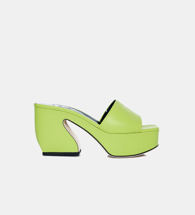 Curved Block Heel Sandals