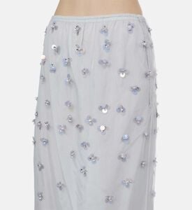 Forte-Forte Metallic Floral Sequins Skirt, Model View