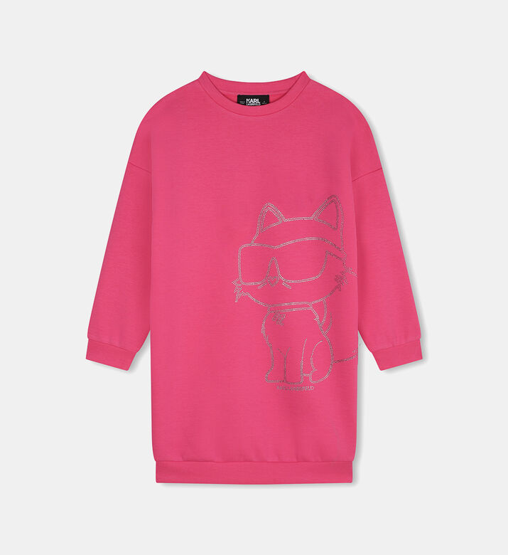 Shimmering Design Sweatshirt Dress
