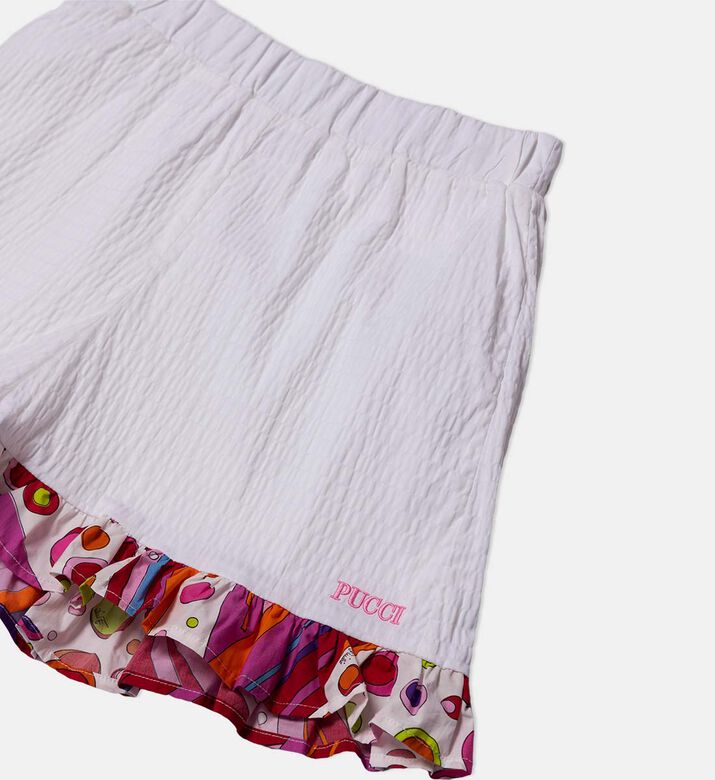 Cotton-blend Elastic Waist Shorts