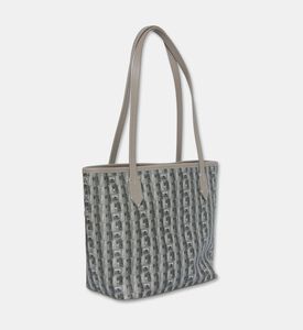 Manc Bella Monogram Pattern Mini Tote Bag, Grey, Packshot View