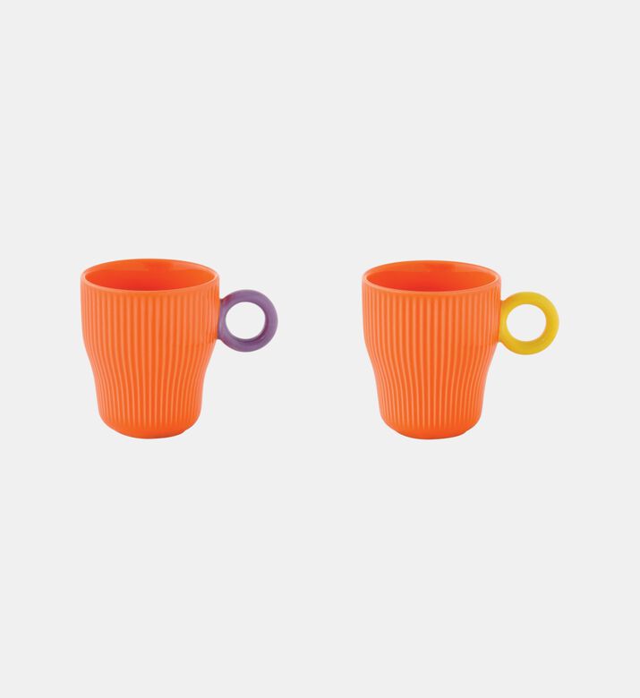 Porcelain Colored Handle Mug