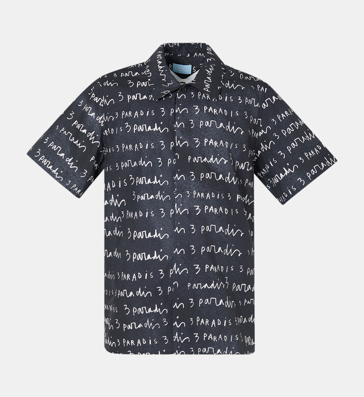 Edgar Plans Cotton Logo-print Shirt