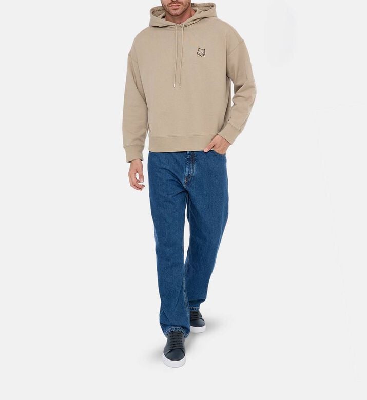 Maison Kitsune Oversized Long-sleeve Hooded Sweatshirt, Model View Maison Kitsune Oversized Long-sleeve Hooded Sweatshirt, Model View