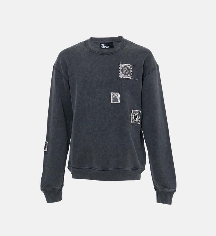 سويت شيرت قطن مطرز برقع