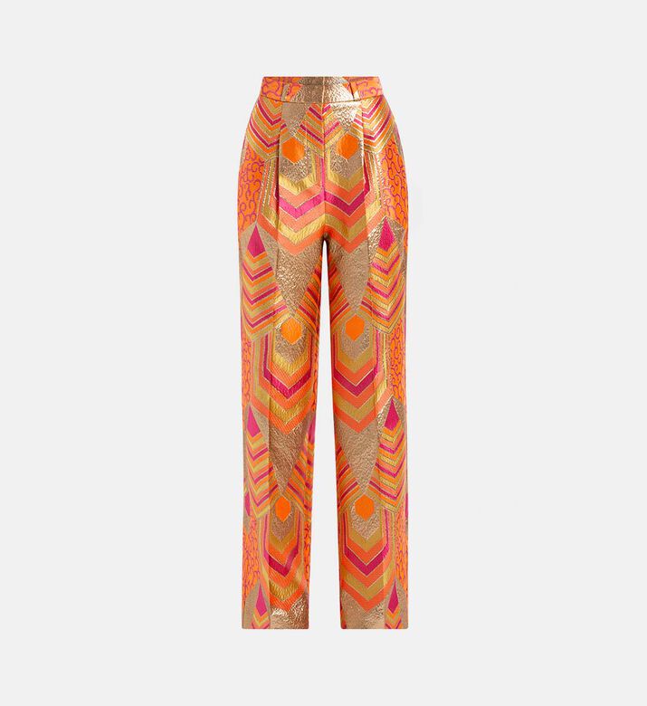 Brocade High-waisted Trousers