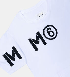 تيشيرت قصير قطن بطبعة لوغو