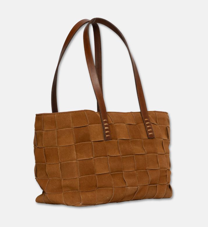 Dragon Diffusion Japan Handwoven Leather Tote Bag, Gold, Packshot View