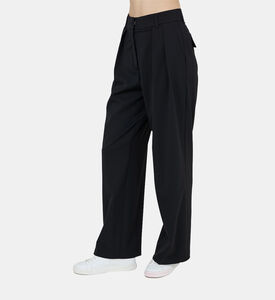 Flap Pockets Wide-leg Pants