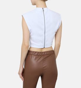 تيشيرت بدون أكمام بشعار مطرز