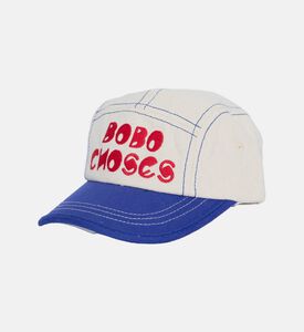 Bobo Choses Embroidered Logo Contrasting Brim Cap, Packshot View