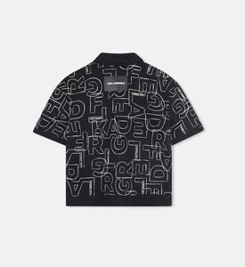 بلوزة بقطن ثقيل بطبعة على كاملها