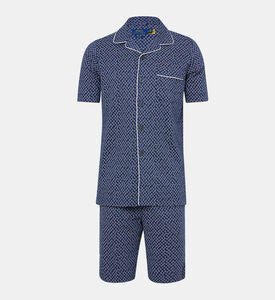 طقم بيجامة قطن قطعتين