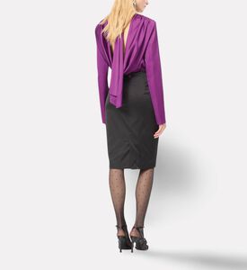 Rotate Skirt Midi Rose, Model View
